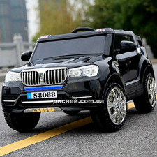 Детский электромобиль M 3107 EBLR-2 Джип, кожаное сиденье, черный